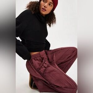 Free People Pretty Please Lightweight Pants Shiraz Combo